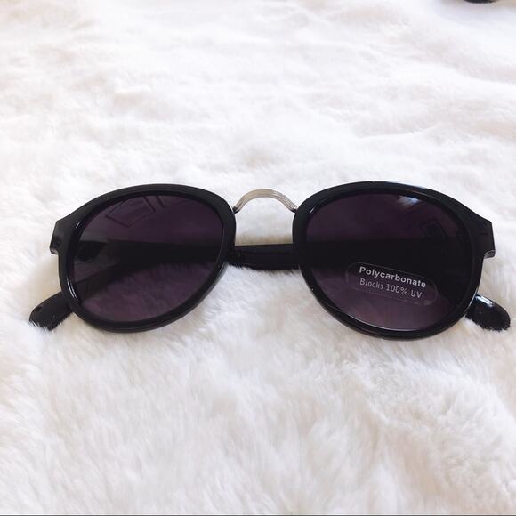 Mya Black & Silver Round Fashion Sunglasses - Picture 2 of 10